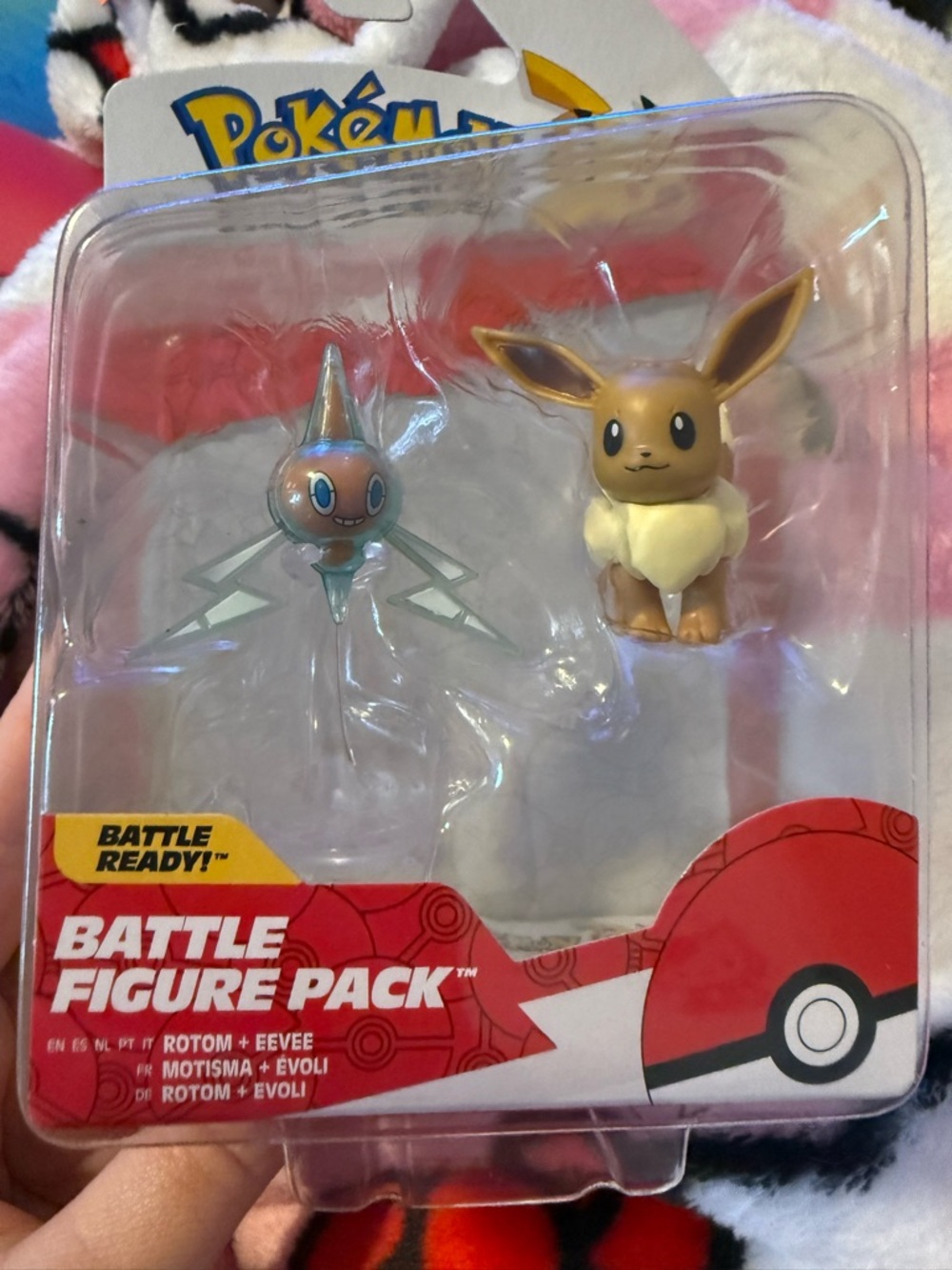Pokemon Eevee & Rotom Figure Set - Brown and Blue